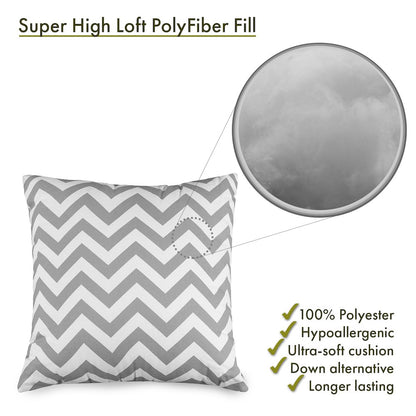 Majestic Home Goods Pillow 24x24 Chevron Gray