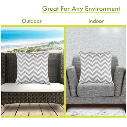 Majestic Home Goods Pillow 24x24 Chevron Gray