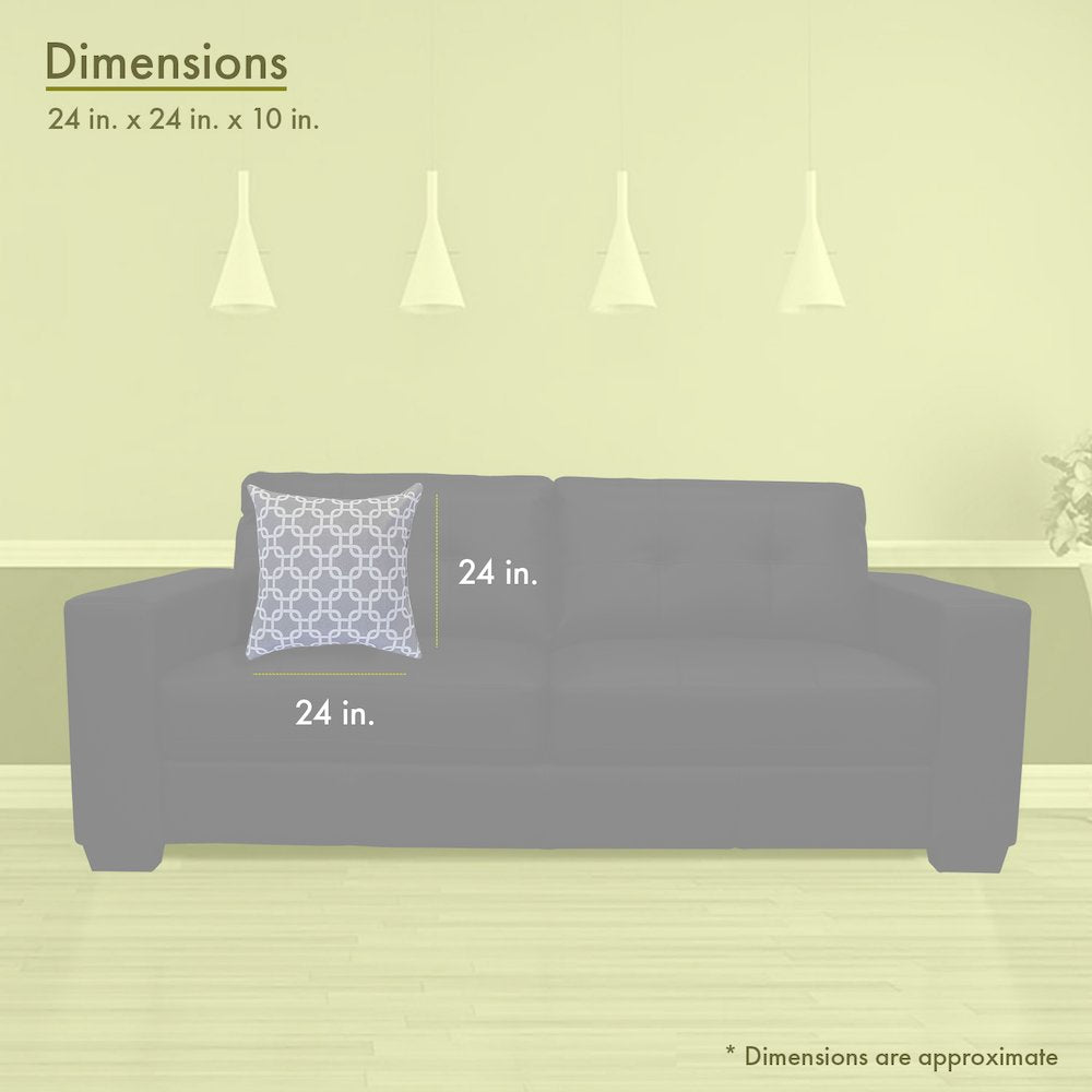 Majestic Home Goods Pillow 24x24 Links Gray