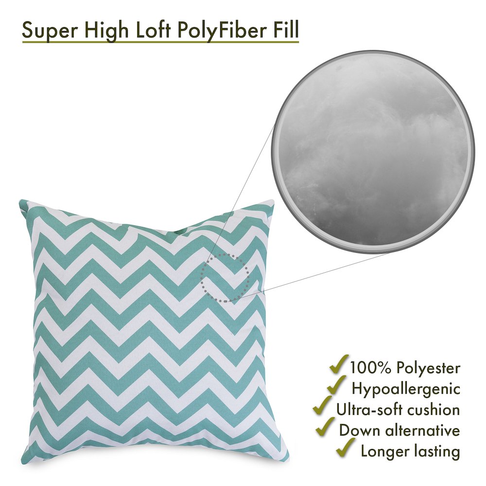 Majestic Home Goods Pillow 24x24 Chevron Teal