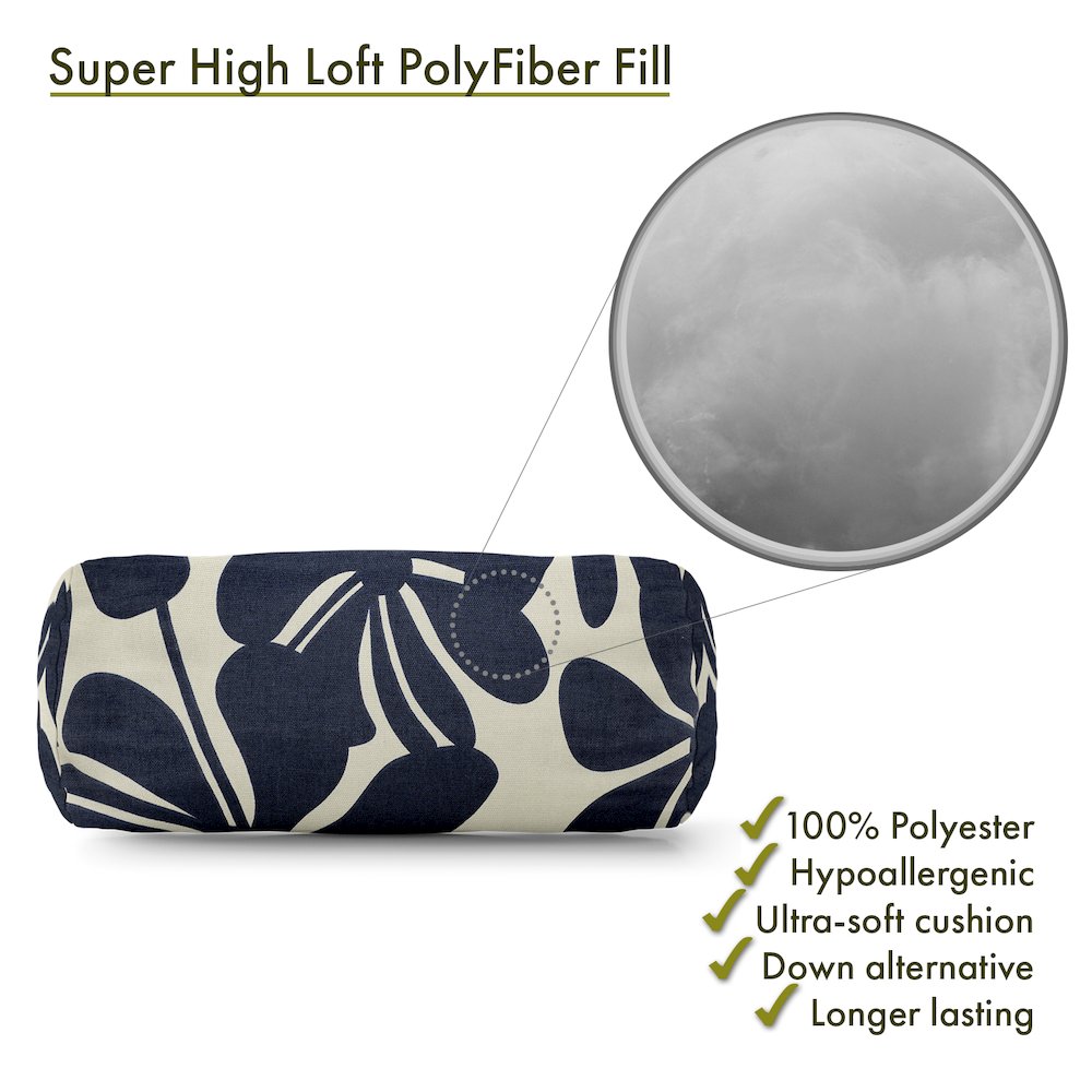 Majestic Home Goods Bolster Pillow Plantation Navy