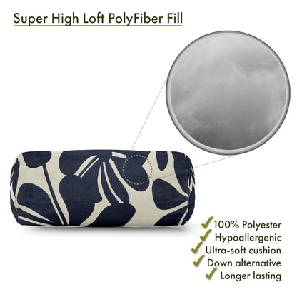 Majestic Home Goods Bolster Pillow Plantation Navy