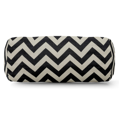 Majestic Home Goods Bolster Pillow Chevron Black
