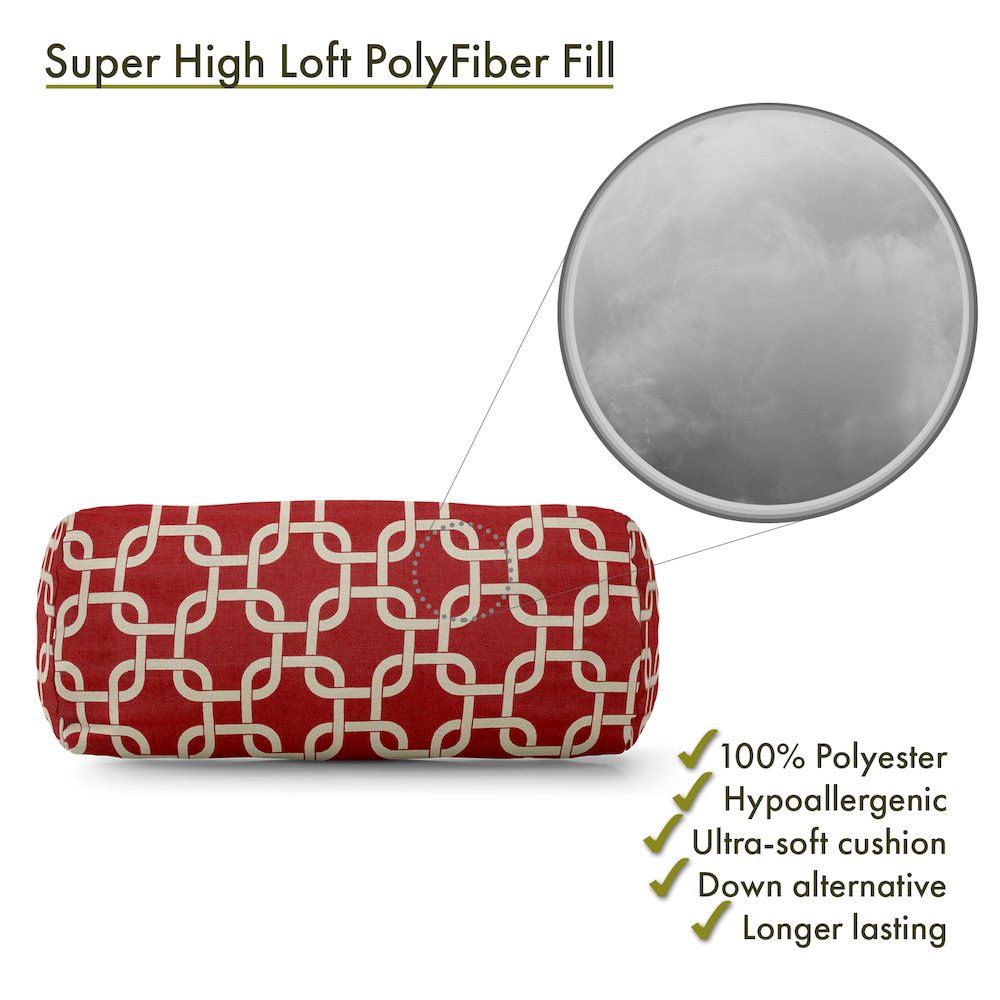 Majestic Home Goods Bolster Pillow Links Red