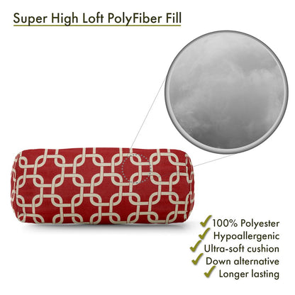 Majestic Home Goods Bolster Pillow Links Red