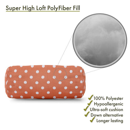 Majestic Home Goods Bolster Pillow Ikat Dot Orange