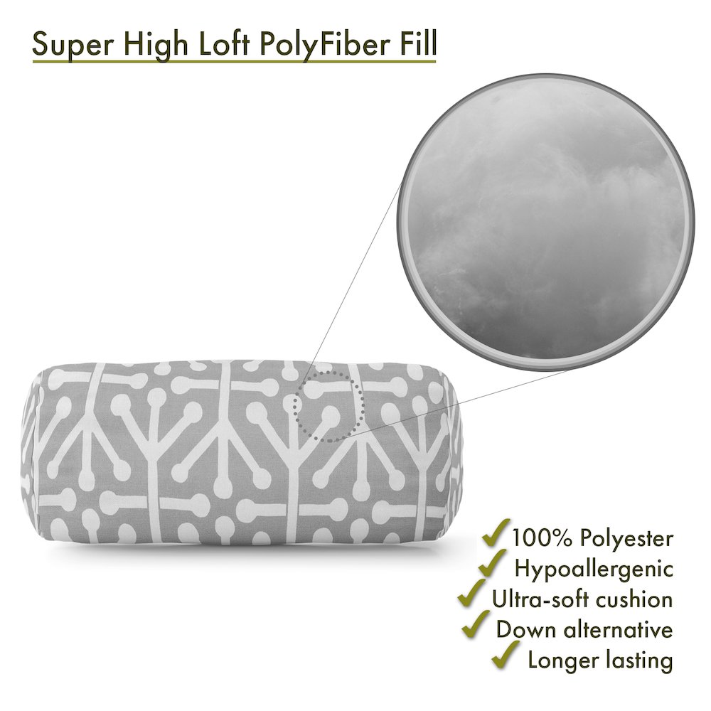 Majestic Home Goods Bolster Pillow Aruba Gray