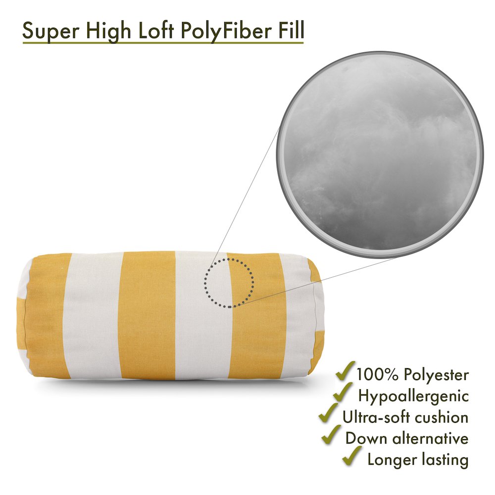 Majestic Home Goods Bolster Pillow Vertical Stripe Yellow