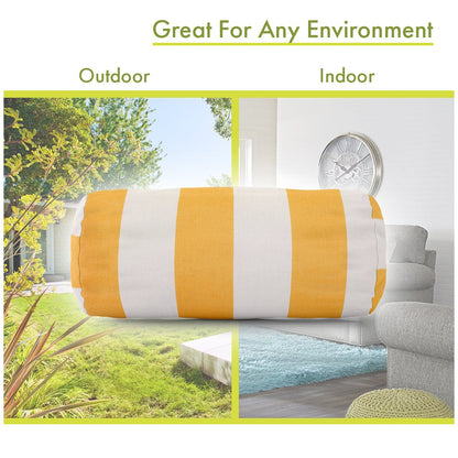 Majestic Home Goods Bolster Pillow Vertical Stripe Yellow