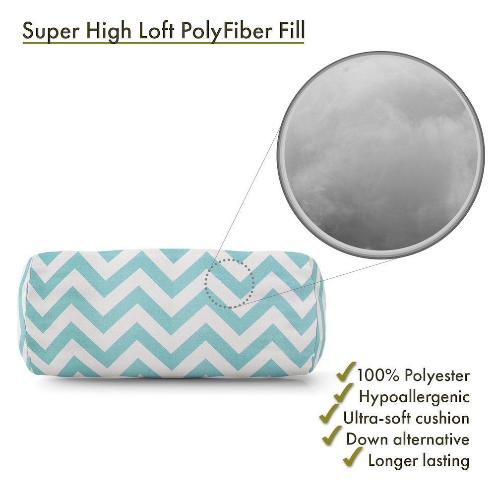 Majestic Home Goods Bolster Pillow Chevron Teal