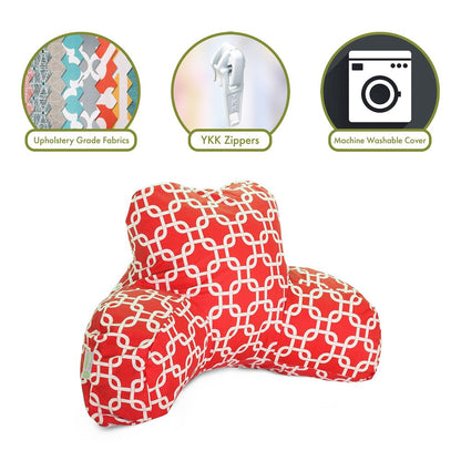 Majestic Home Goods Reading Pillow Links Red