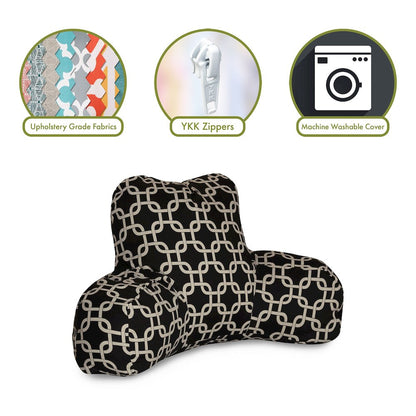 Majestic Home Goods Reading Pillow Links Black