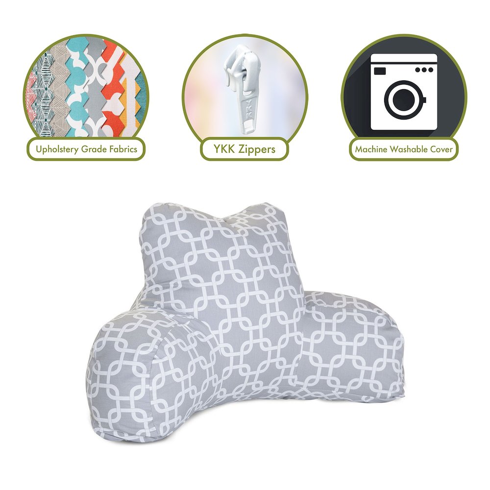 Majestic Home Goods Reading Pillow Links Gray