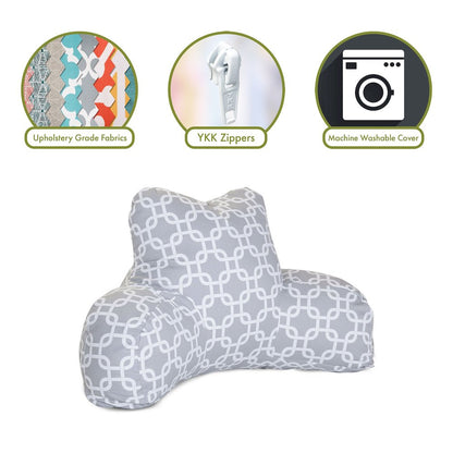 Majestic Home Goods Reading Pillow Links Gray