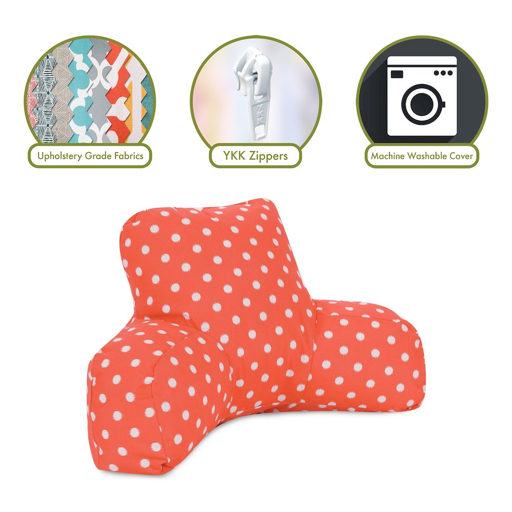 Majestic Home Goods Reading Pillow Ikat Dot Orange