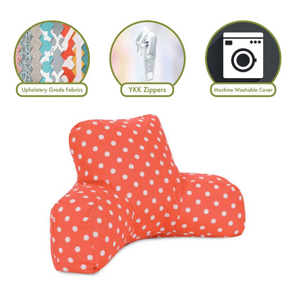 Majestic Home Goods Reading Pillow Ikat Dot Orange