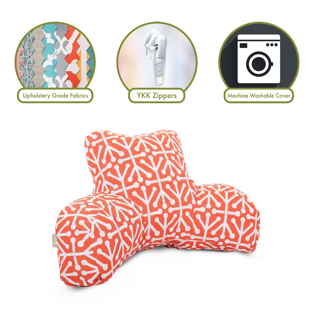 Majestic Home Goods Reading Pillow Aruba Orange