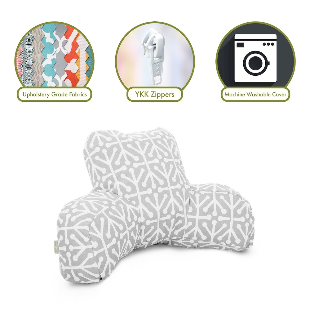 Majestic Home Goods Reading Pillow Aruba Gray