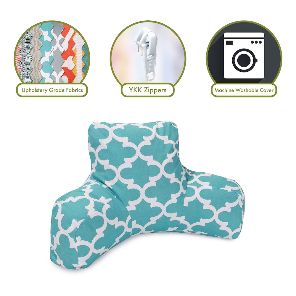 Majestic Home Goods Reading Pillow Trellis Teal