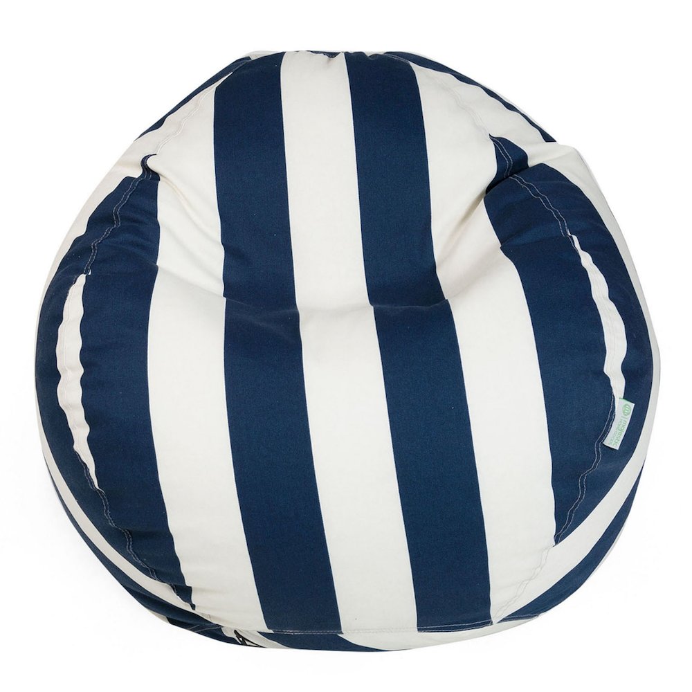 Majestic Home Goods Small Bean Bag Vertical Stripe Navy