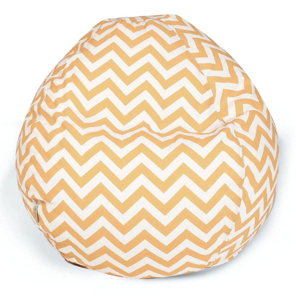 Majestic Home Goods Small Bean Bag Chevron Yellow