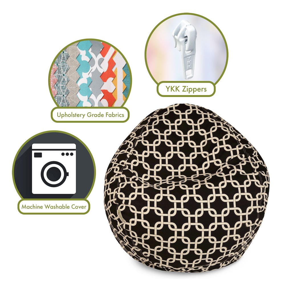 Majestic Home Goods Small Bean Bag Links Black