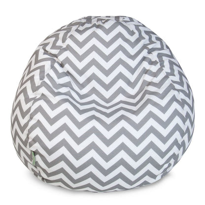 Majestic Home Goods Small Bean Bag Chevron Gray