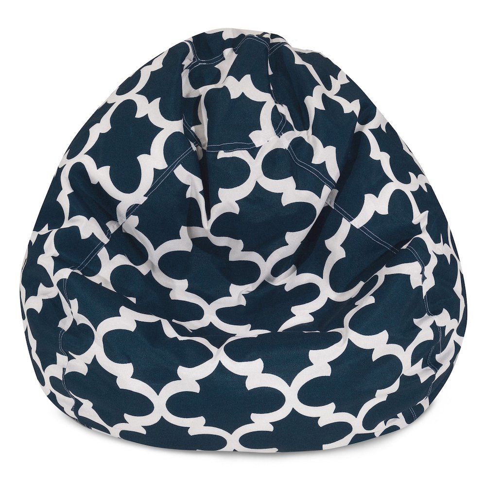Majestic Home Goods Small Bean Bag Trellis Navy