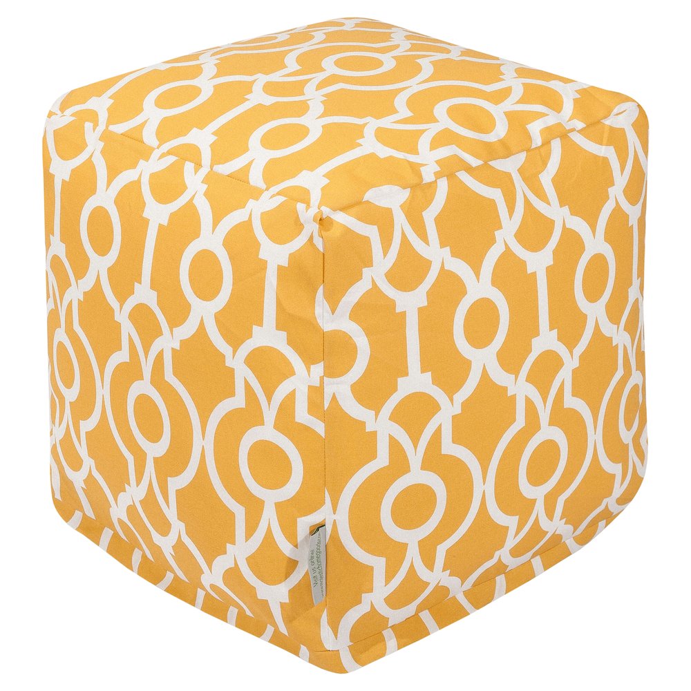 Majestic Home Goods Cube Pouf Athens Citrus