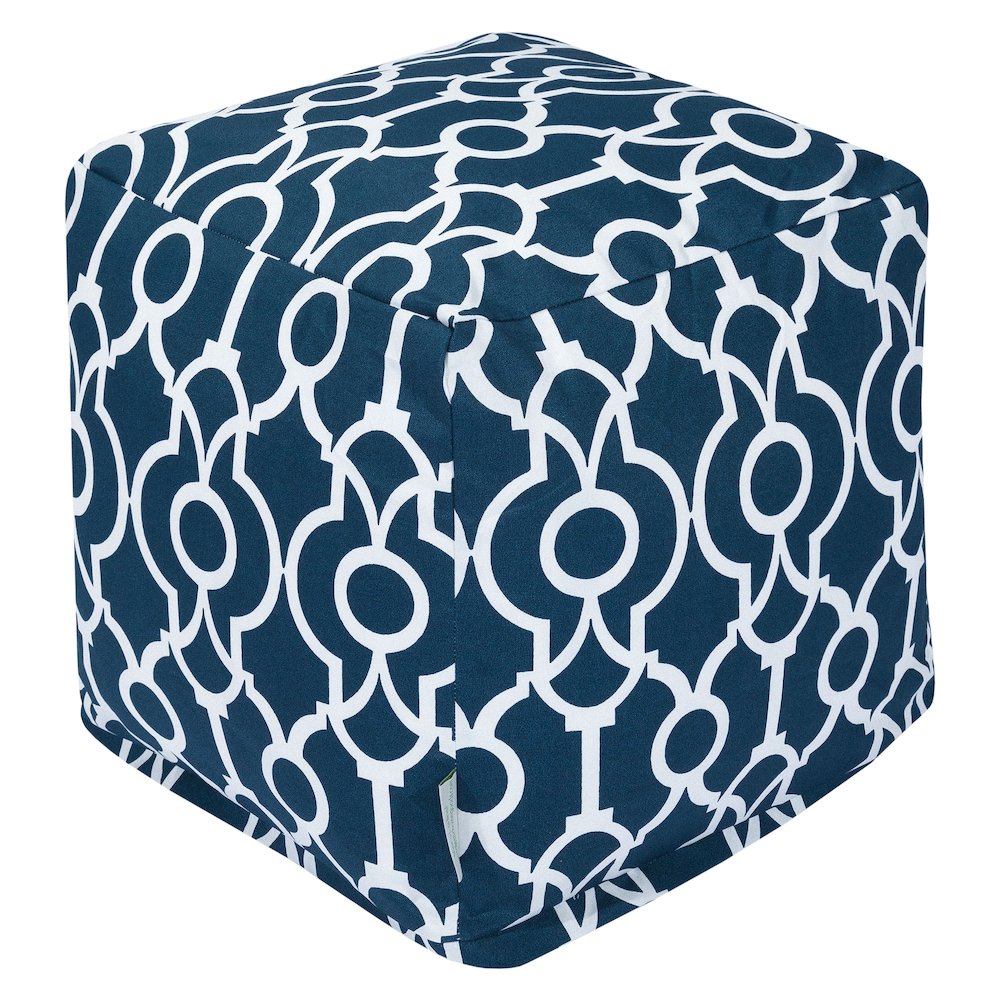 Majestic Home Goods Cube Pouf Athens Navy