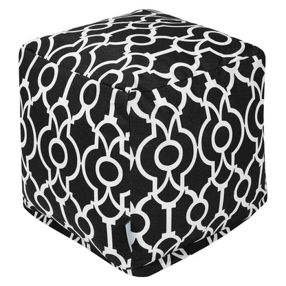 Majestic Home Goods Cube Pouf Athens Black