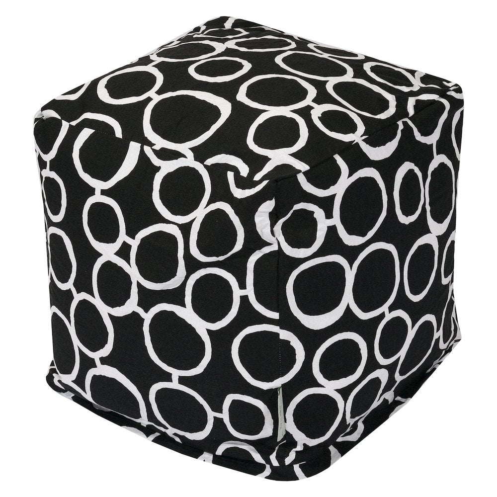 Majestic Home Goods Cube Pouf Fusion Black