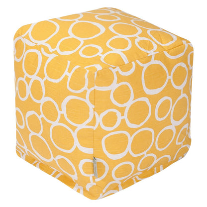 Majestic Home Goods Cube Pouf Fusion Yellow