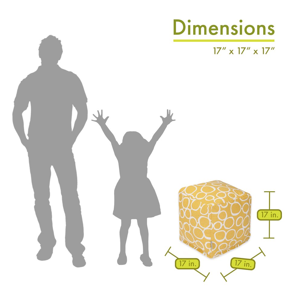 Majestic Home Goods Cube Pouf Fusion Yellow