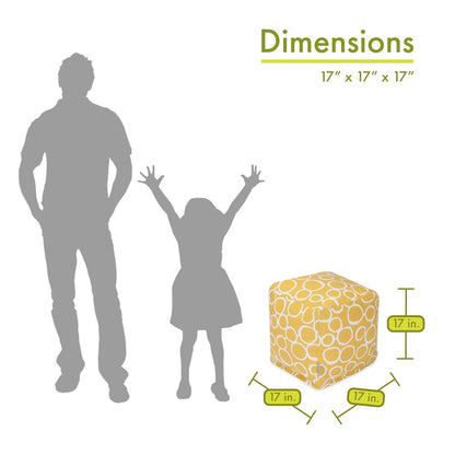 Majestic Home Goods Cube Pouf Fusion Yellow