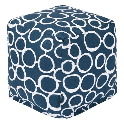 Majestic Home Goods Cube Pouf Fusion Navy