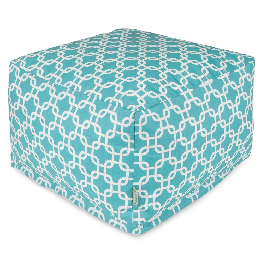 Majestic Home Goods Ottoman Pouf Links Teal