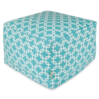 Majestic Home Goods Ottoman Pouf Links Teal