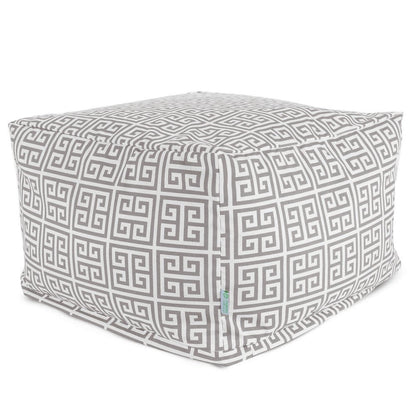 Majestic Home Goods Ottoman Pouf Towers Gray