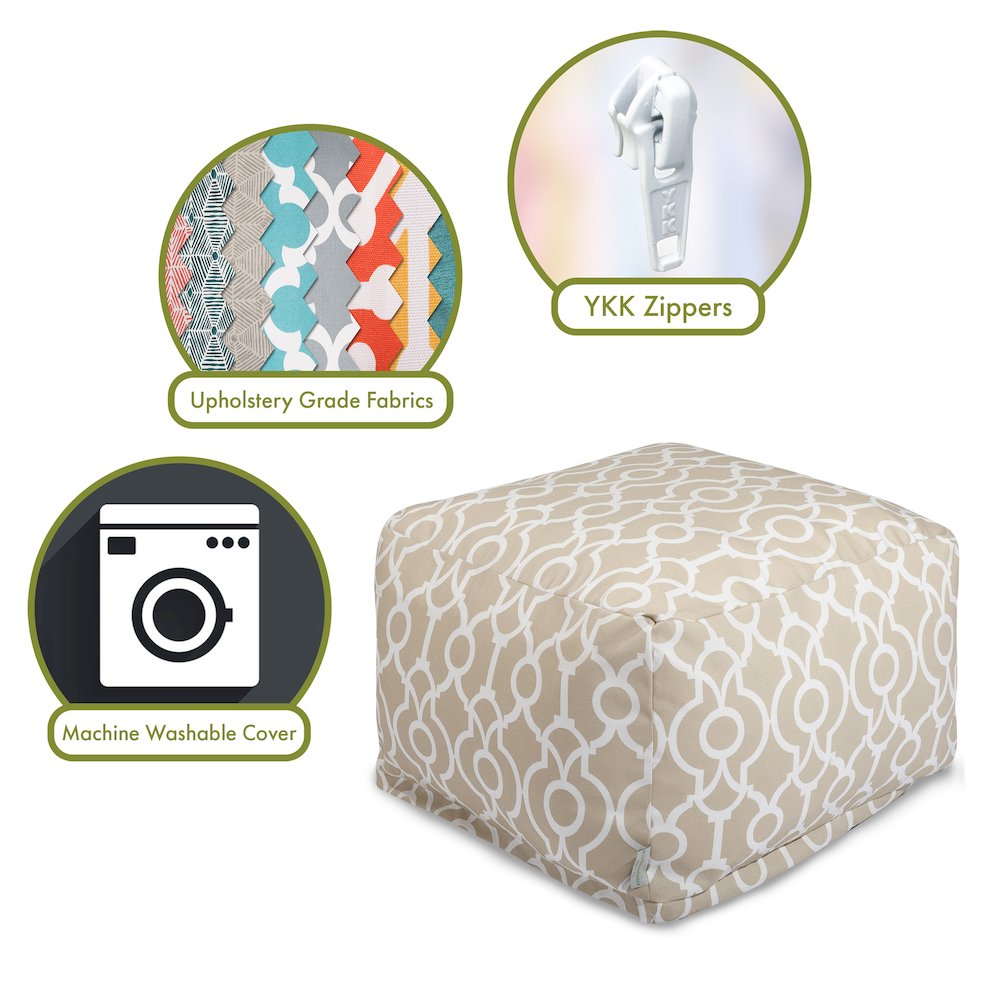 Majestic Home Goods Ottoman Pouf Athens Sand