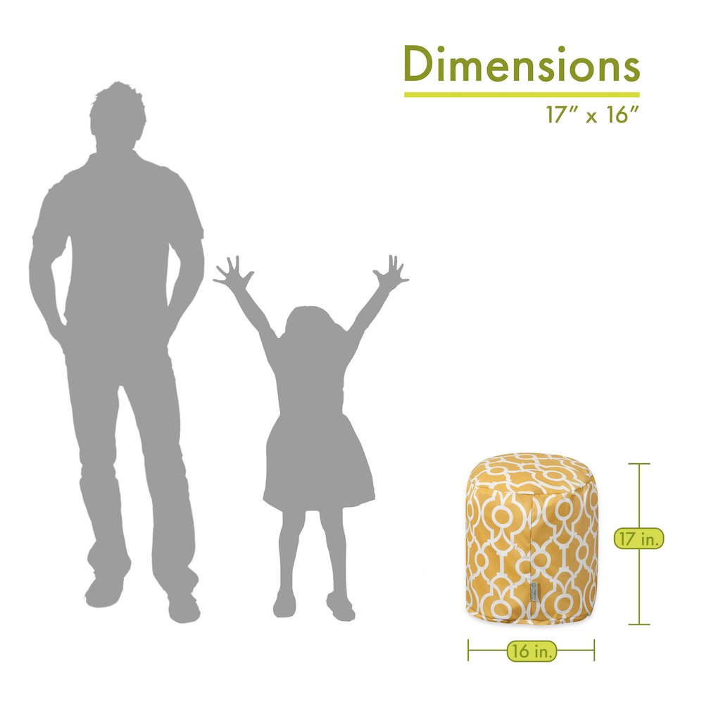 Majestic Home Goods Pouf Athens Citrus