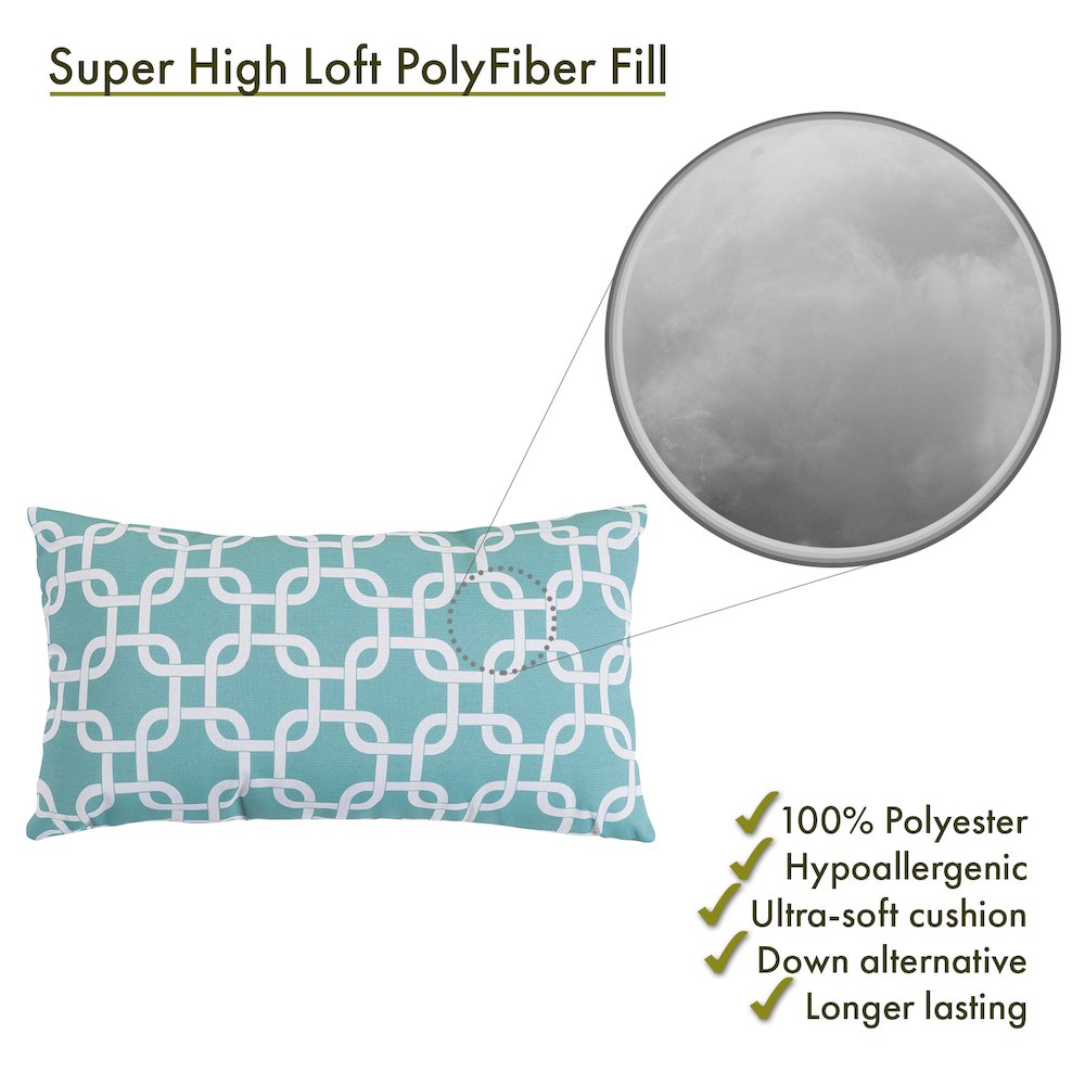 Majestic Home Goods Pillow 12x20 Links Teal
