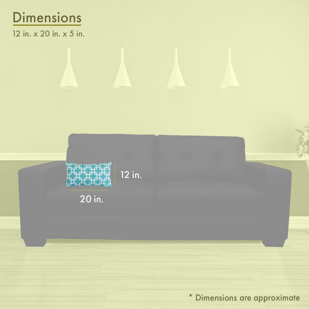Majestic Home Goods Pillow 12x20 Links Teal