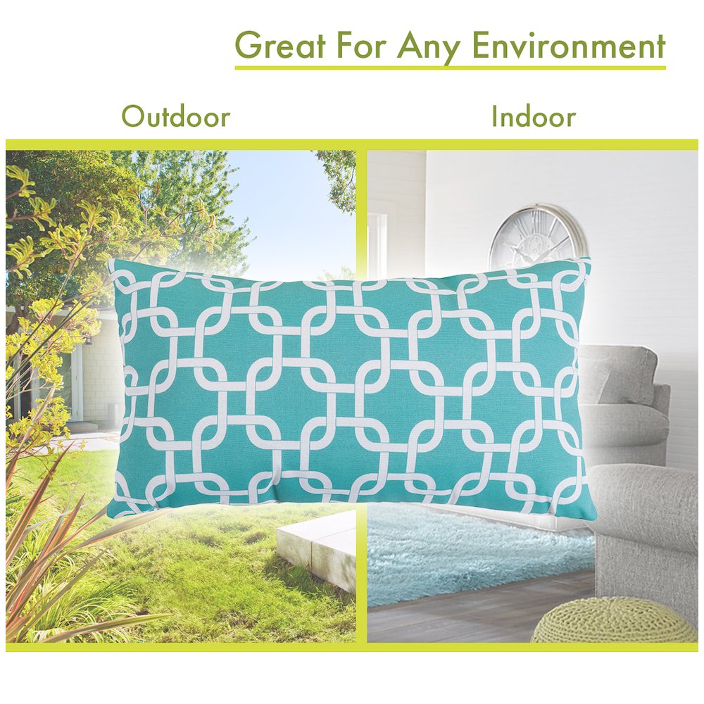 Majestic Home Goods Pillow 12x20 Links Teal