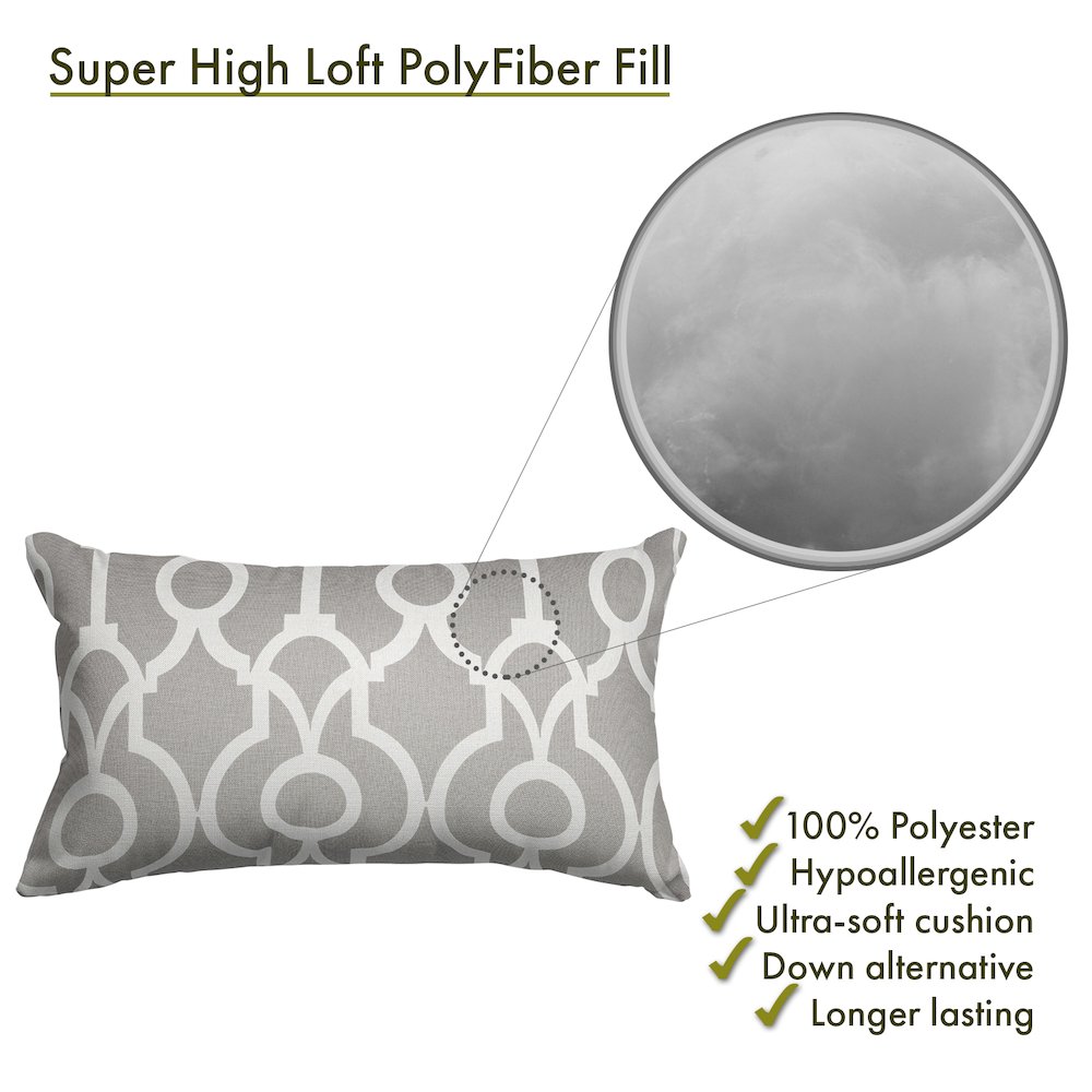 Majestic Home Goods Pillow 12x20 Athens Gray