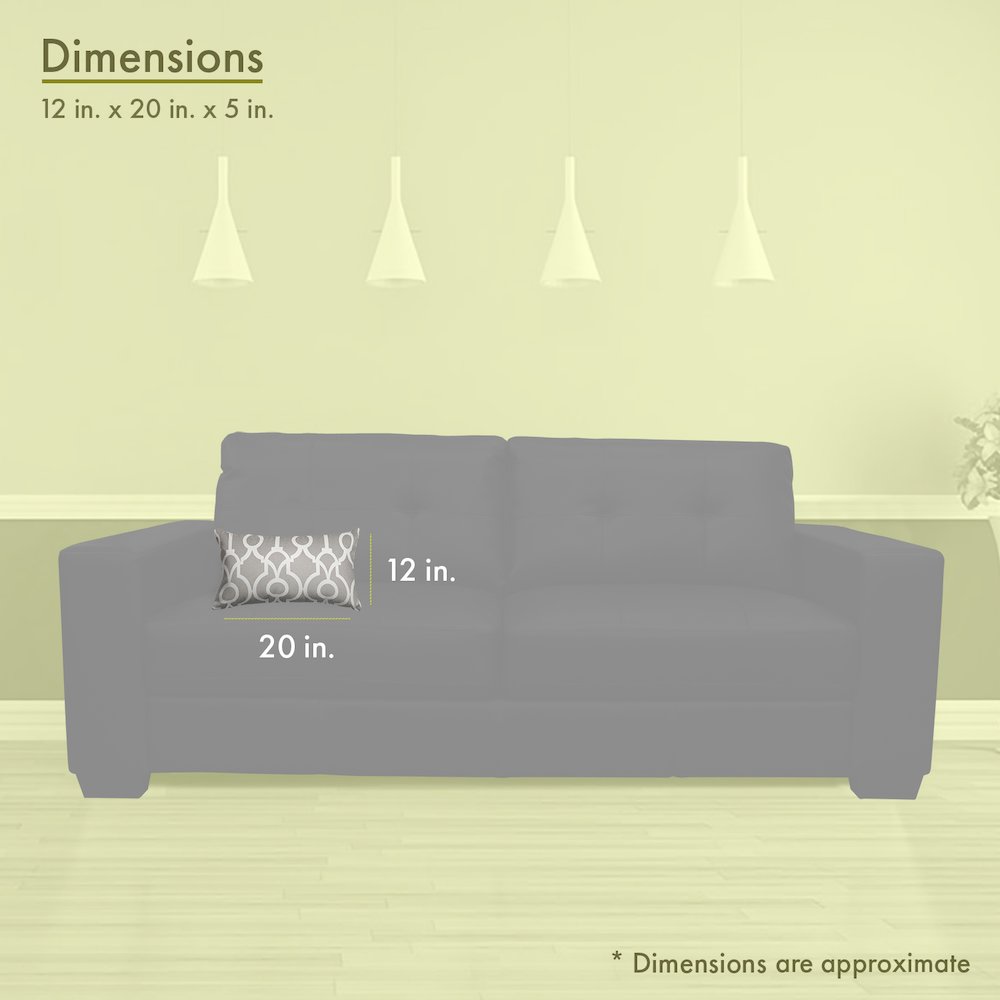 Majestic Home Goods Pillow 12x20 Athens Gray