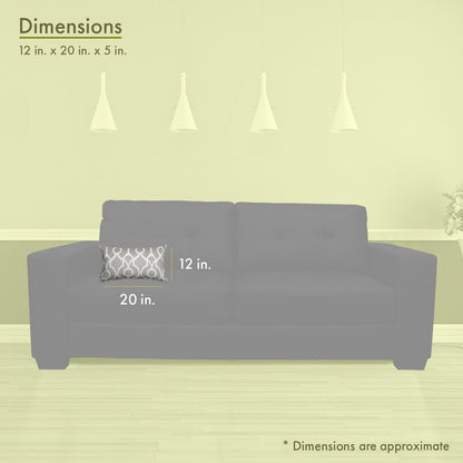 Majestic Home Goods Pillow 12x20 Athens Gray