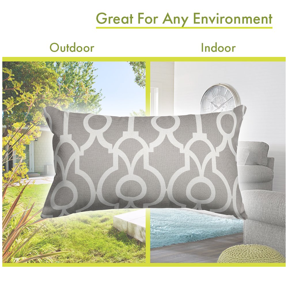 Majestic Home Goods Pillow 12x20 Athens Gray