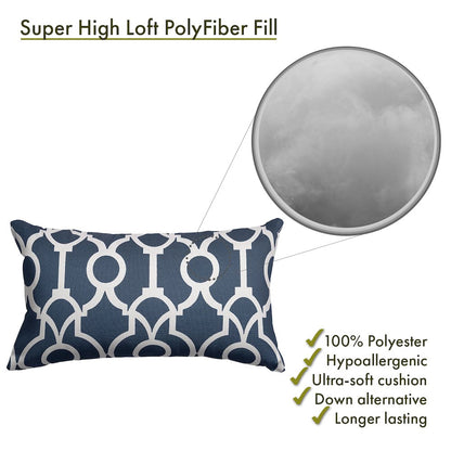 Majestic Home Goods Pillow 12x20 Athens Navy