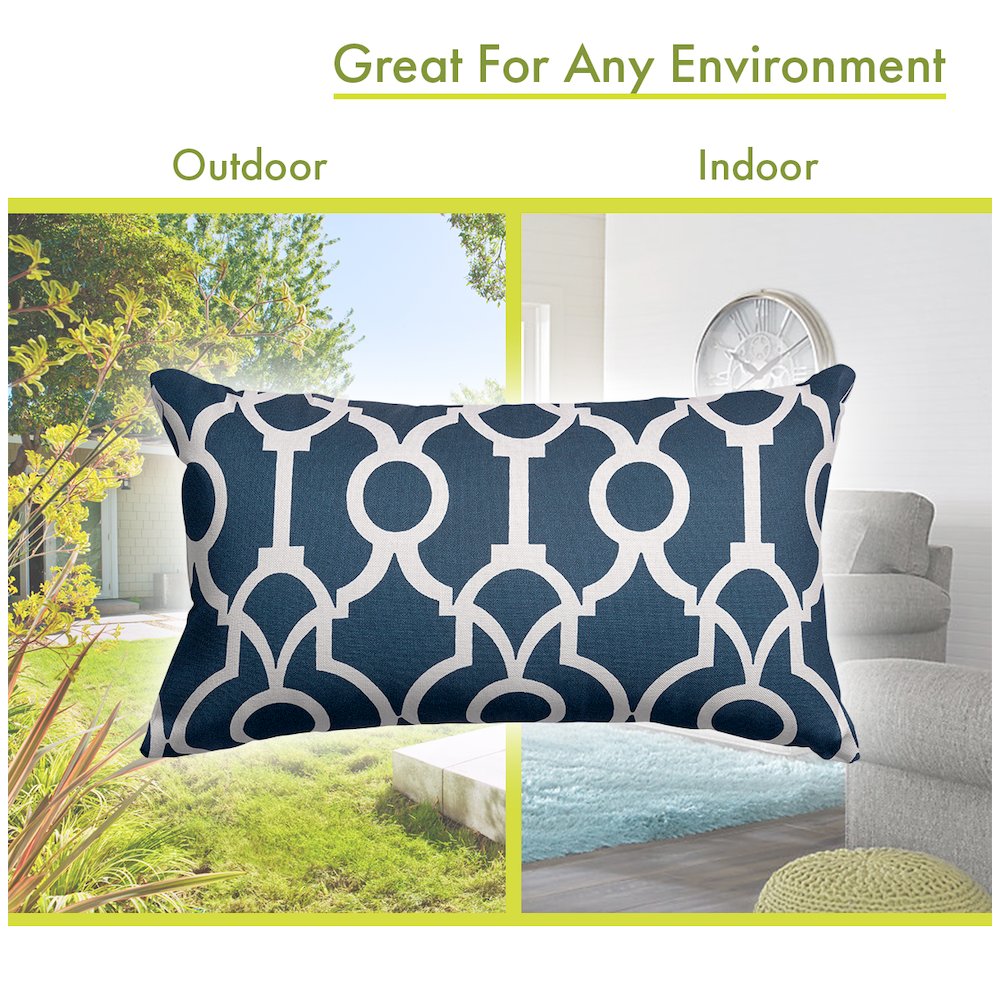 Majestic Home Goods Pillow 12x20 Athens Navy
